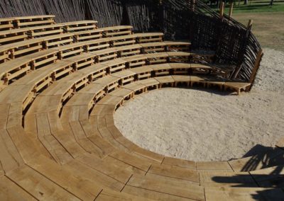 Gradin en bois pour un parc